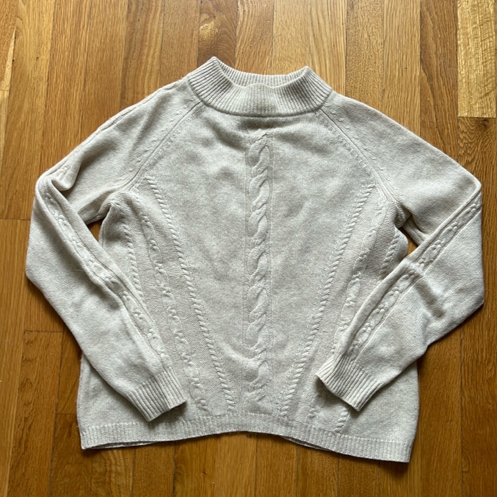 Nanette Lepore 2-Ply Cashmere Sweater Cable Sz Sm or M